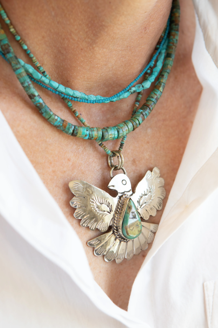 Faceted Turquoise Chunk Necklace