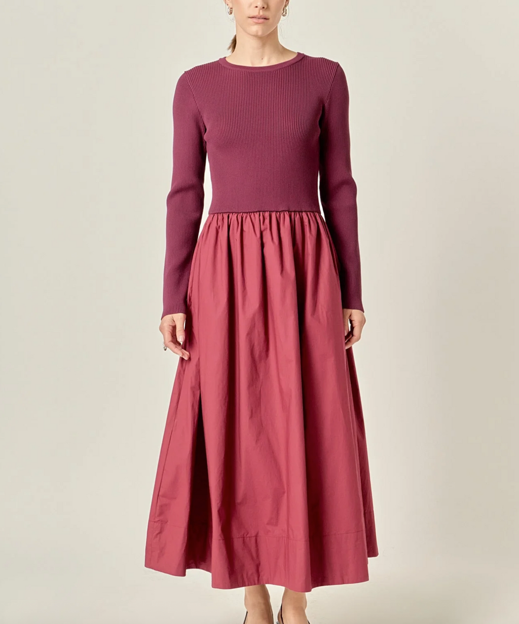 The Juliette Mixed Media Maxi Dress