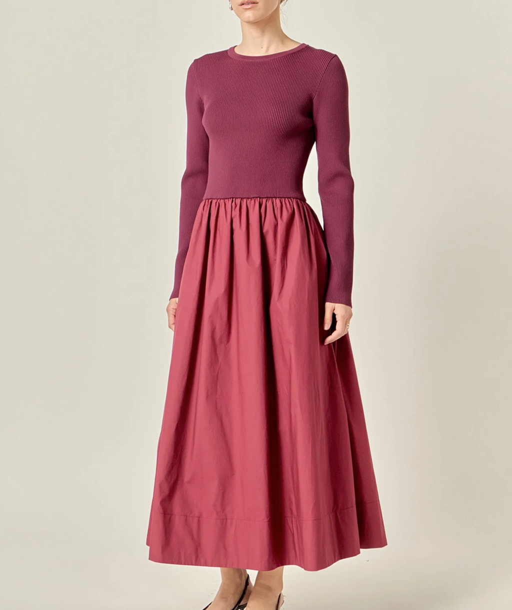 The Juliette Mixed Media Maxi Dress