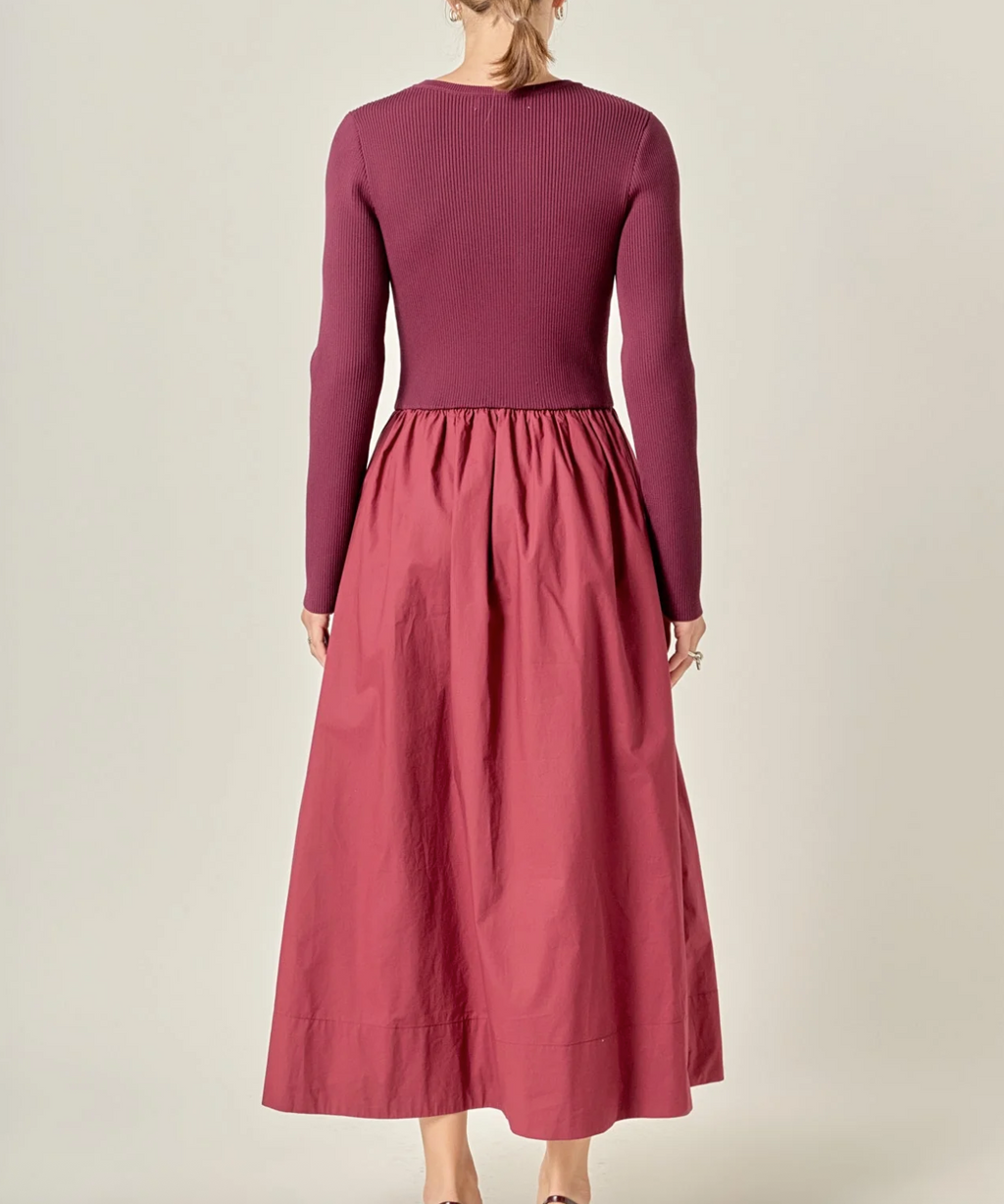 The Juliette Mixed Media Maxi Dress