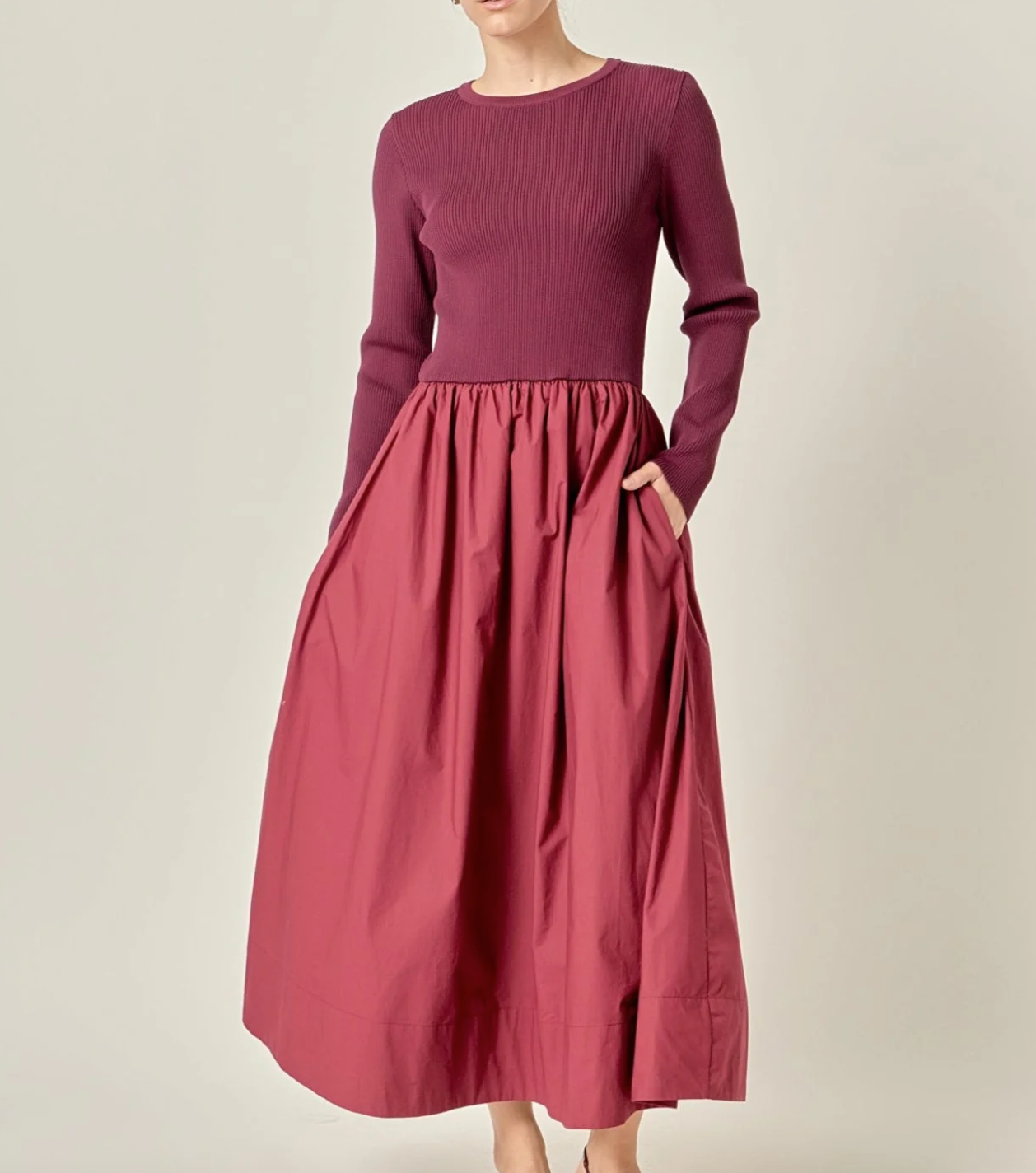 The Juliette Mixed Media Maxi Dress