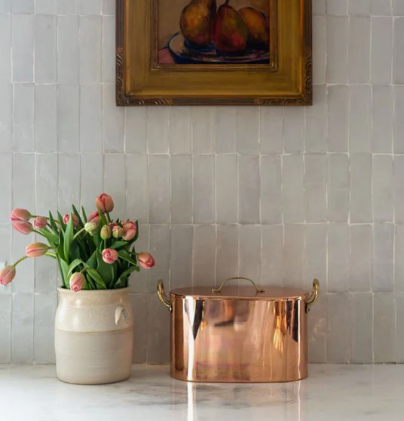 Copper Bread Box with Brass Handles