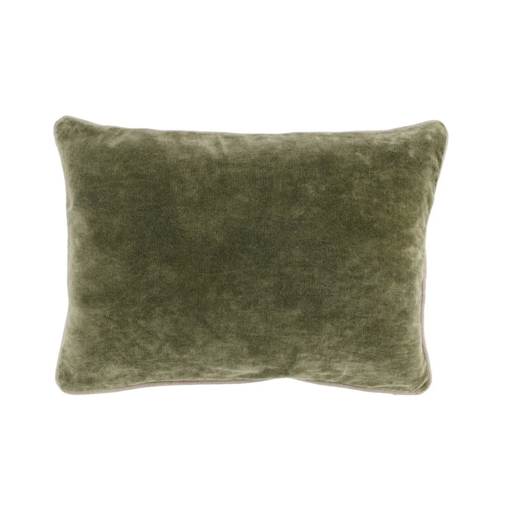 Moss Heirloom Velvet Pillow