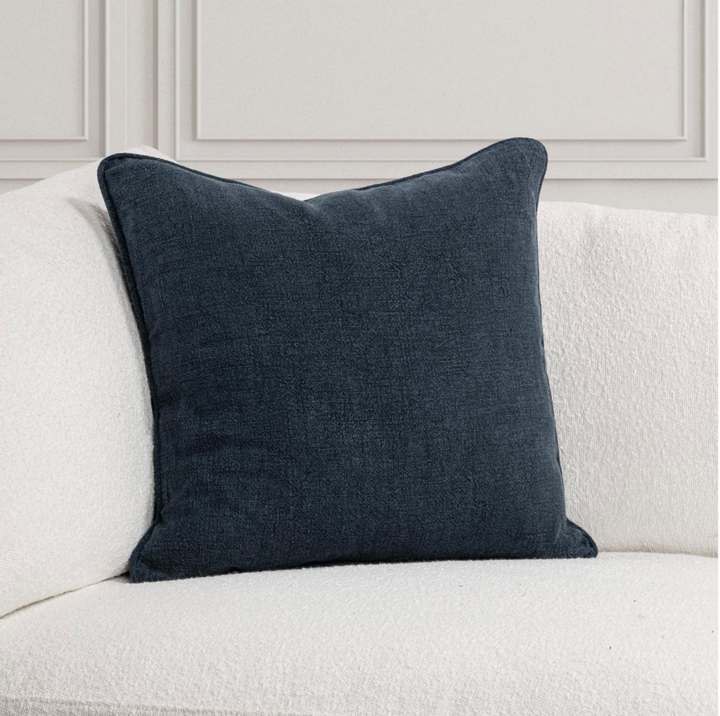 Indigo Bedford Linen Pillow
