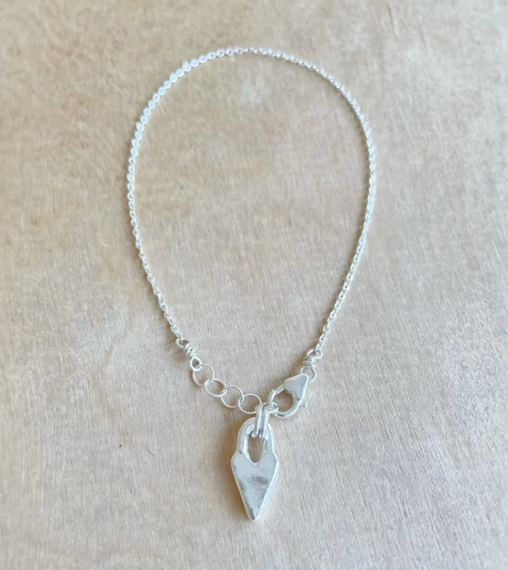 Chain-Linked Heart Bracelet