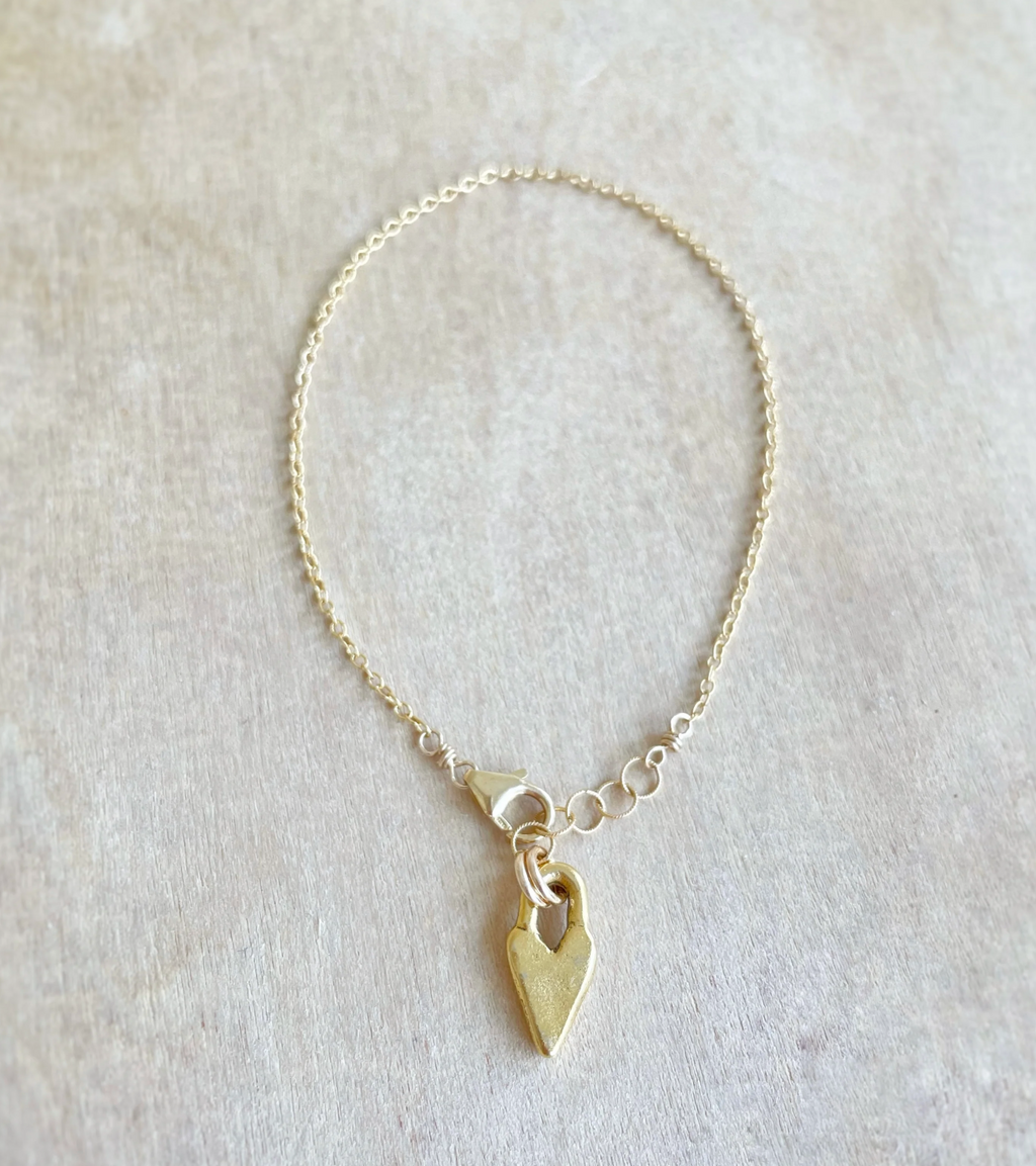 Chain-Linked Heart Bracelet