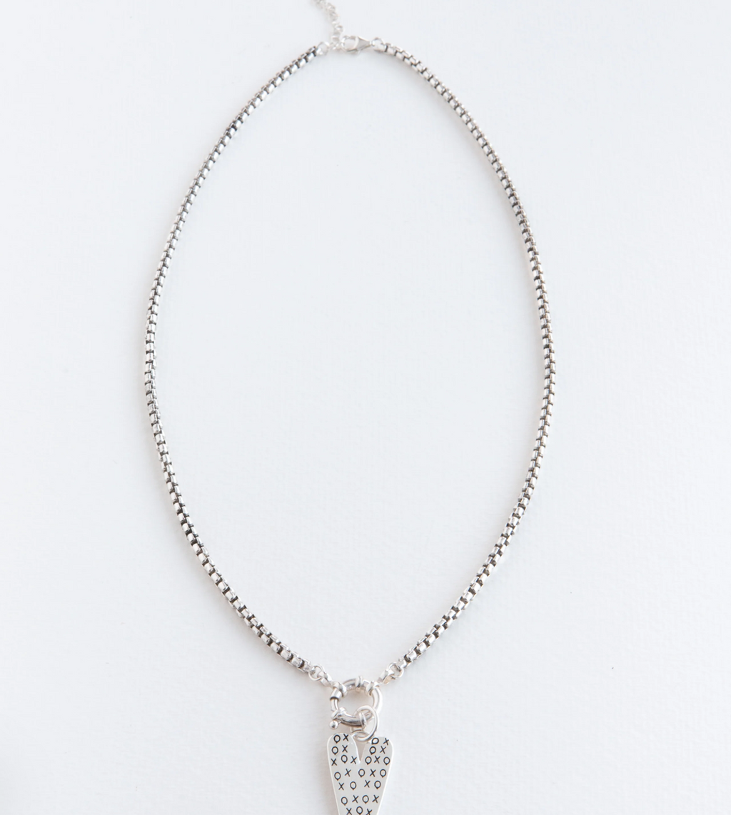 Sterling Silver Chain Necklace w/Front clasp