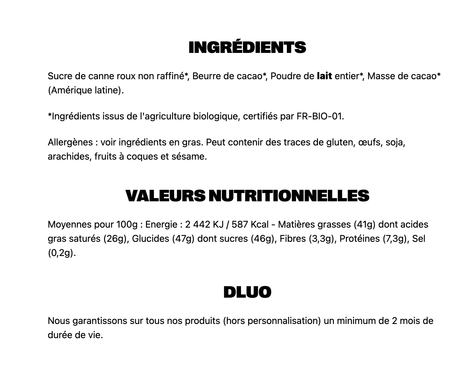 Le Chocolat Des Francais