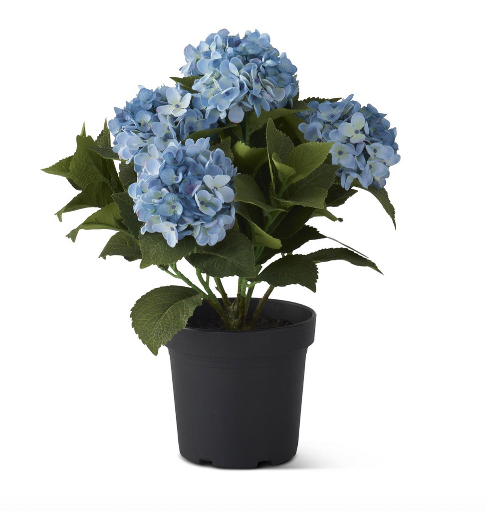 Bloom Blue Faux Potted Hydrangea