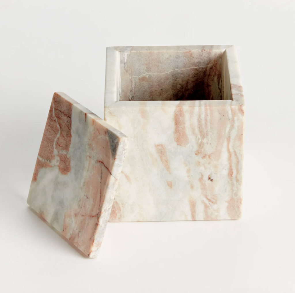 Tall Jaqueline Marble Lidded Box