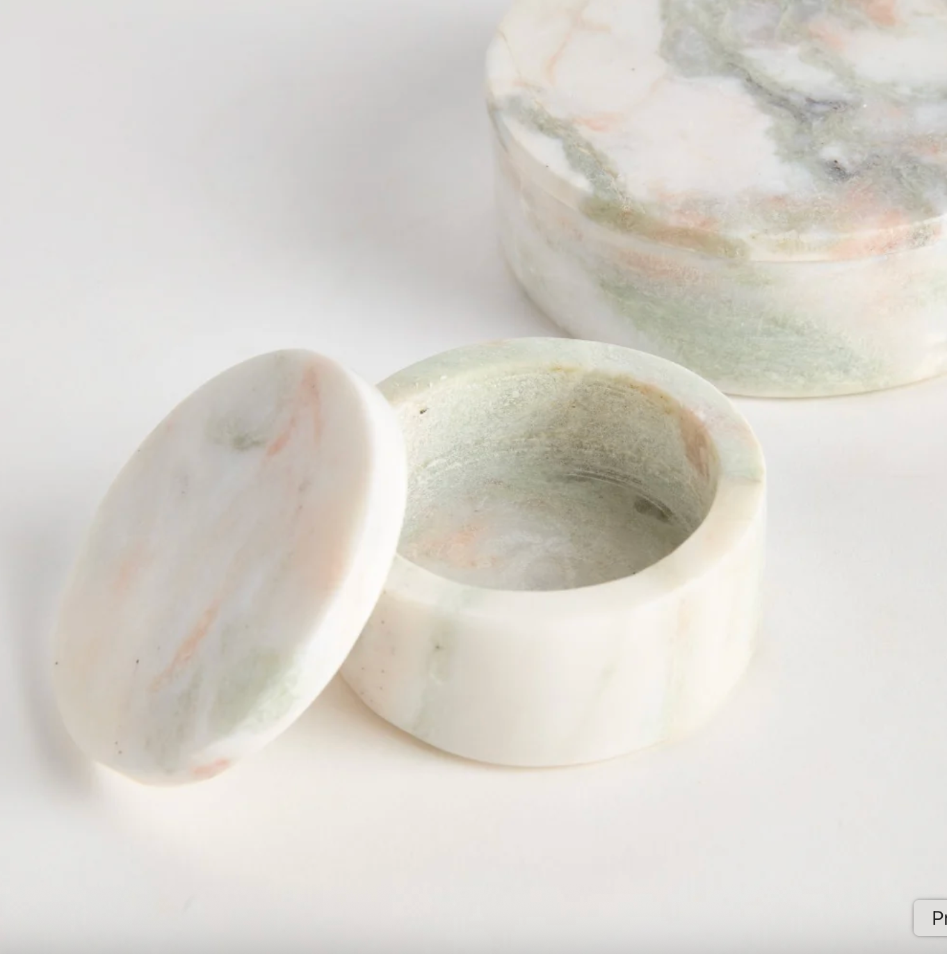 Johanna Marble Round Lidded Box