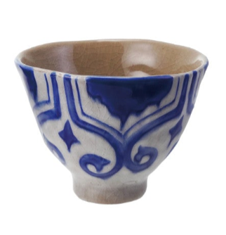 Blue & White Crackle Teacup Bowl