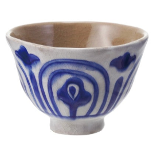 Blue & White Crackle Teacup Bowl