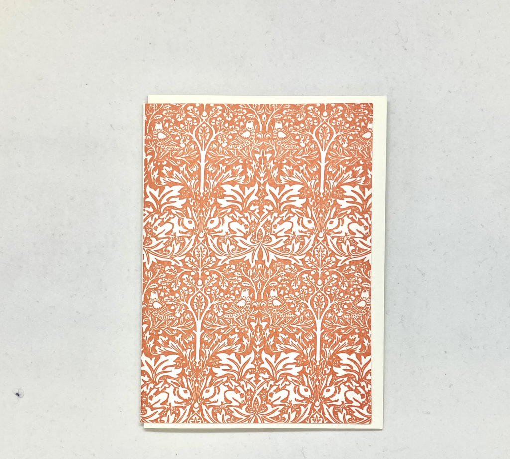 Peach Rabbits - William Morris Boxed Cards