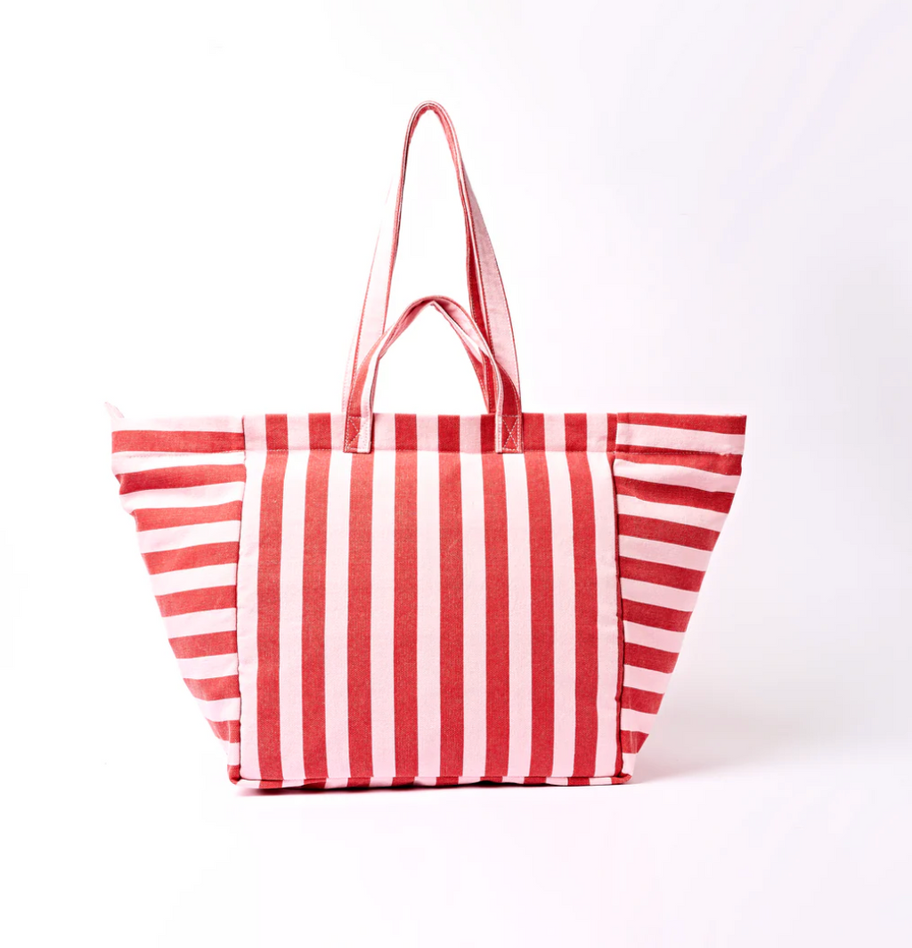 Marylebone Tote Bag in Strawberry Stripe