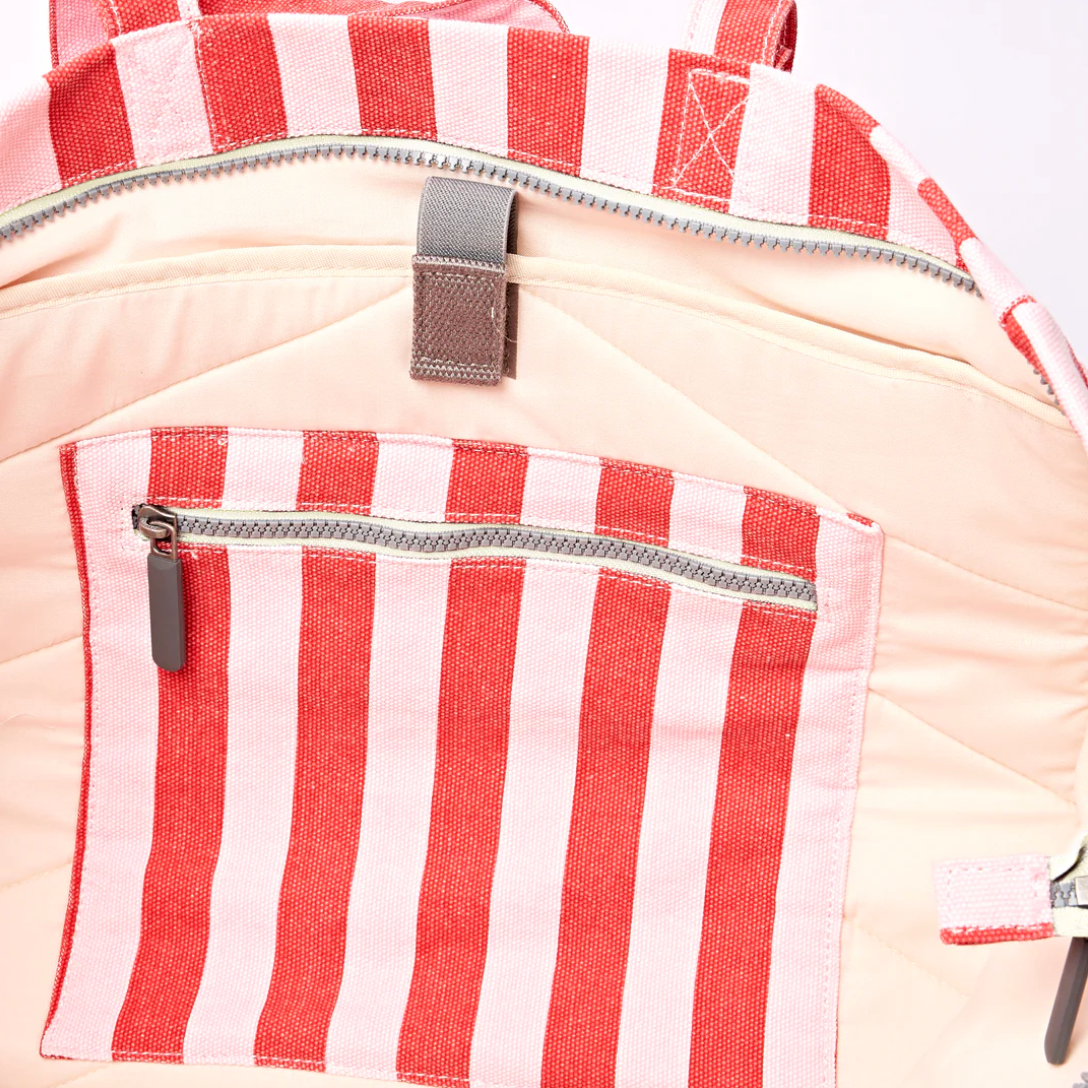 Marylebone Tote Bag in Strawberry Stripe