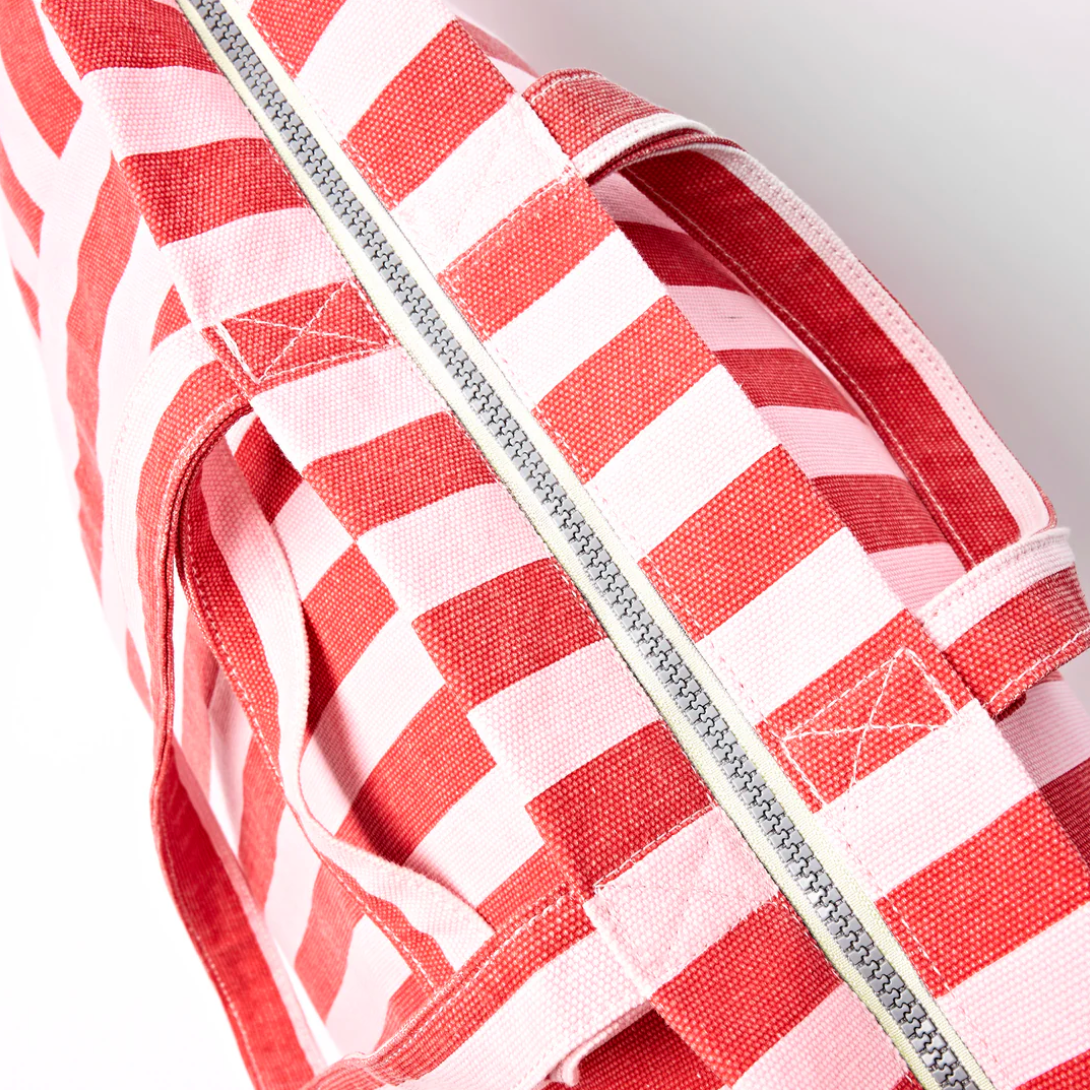 Marylebone Tote Bag in Strawberry Stripe