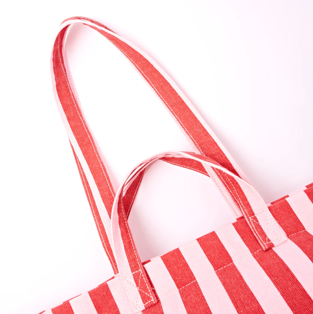 Marylebone Tote Bag in Strawberry Stripe