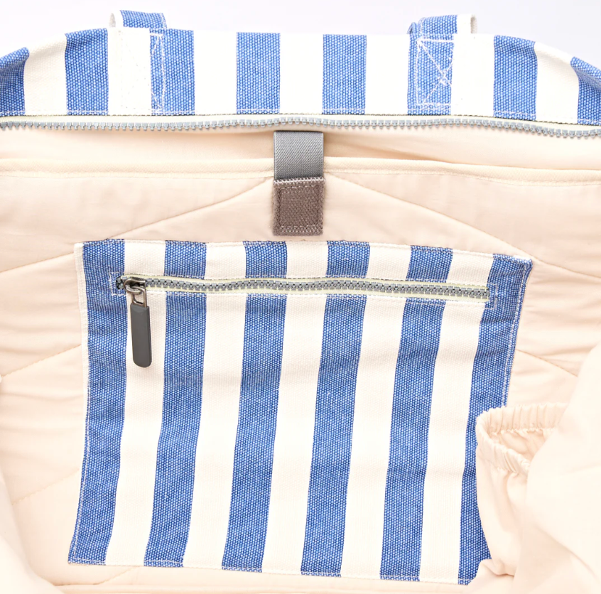 Marylebone Tote Bag in Denim Stripe
