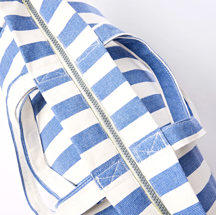 Marylebone Tote Bag in Denim Stripe