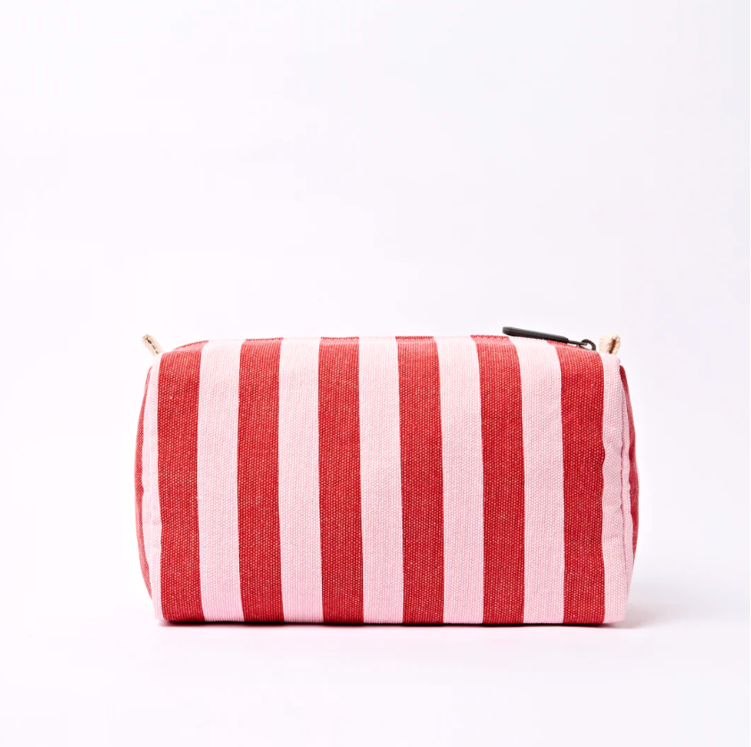 Mayfair Wash Bag in Strawberry Stripe
