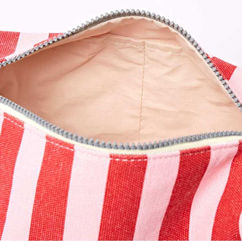 Mayfair Wash Bag in Strawberry Stripe