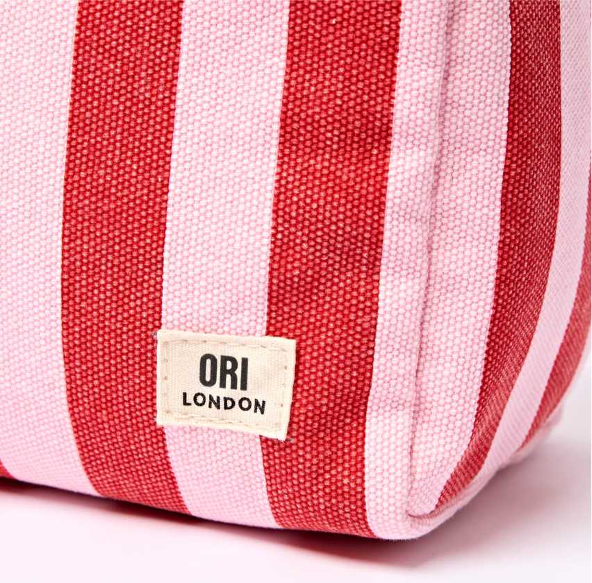 Mayfair Wash Bag in Strawberry Stripe