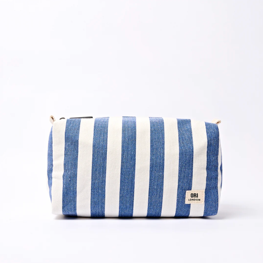 Mayfair Wash Bag in Denim Stripe