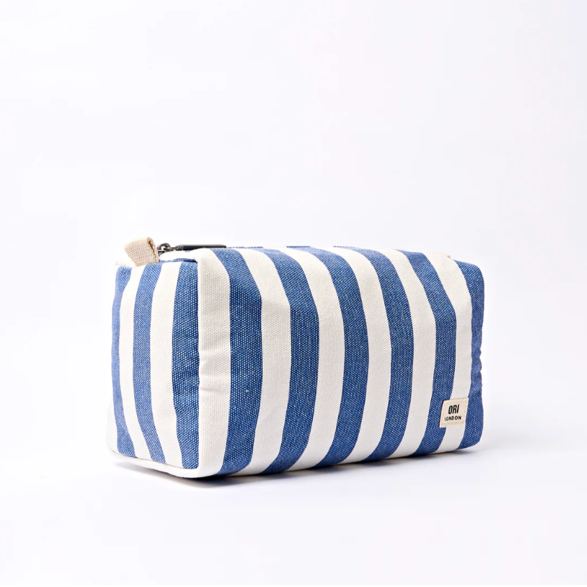 Mayfair Wash Bag in Denim Stripe