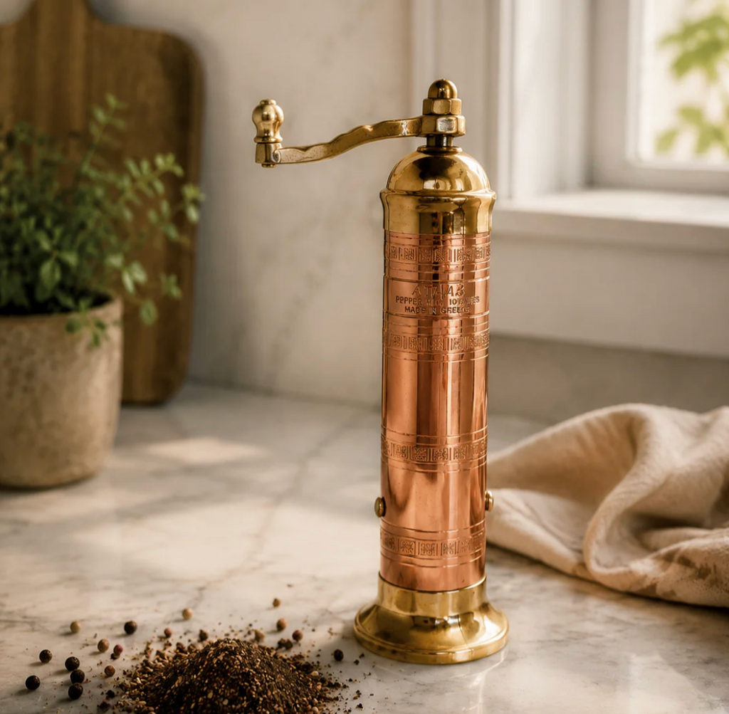 Atlas Copper and Brass Salt and Pepper Mills