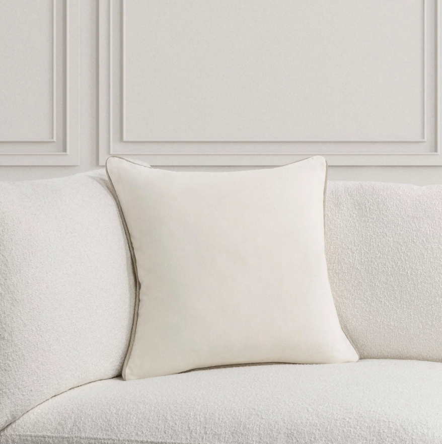 Ivory Heirloom Velvet Pillow
