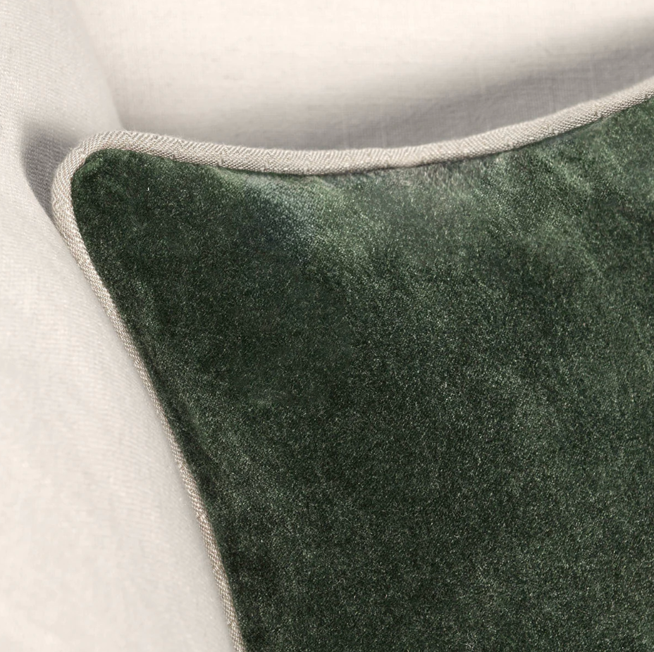 Forest Green Heirloom Velvet Pillow