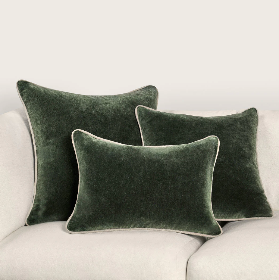 Forest Green Heirloom Velvet Pillow