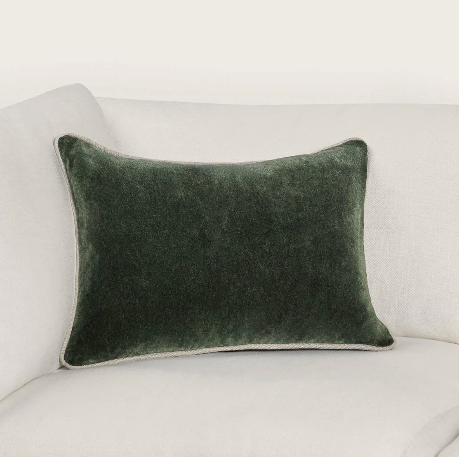Forest Green Heirloom Velvet Pillow