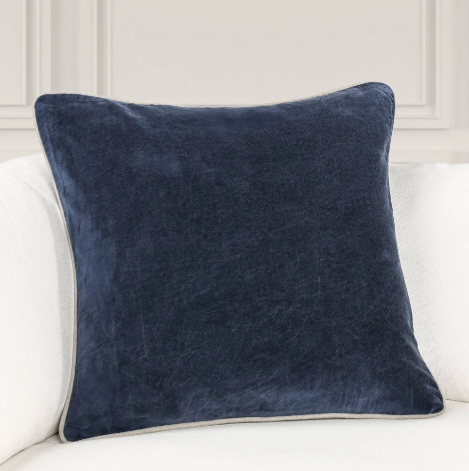 Navy Heirloom Velvet Pillow