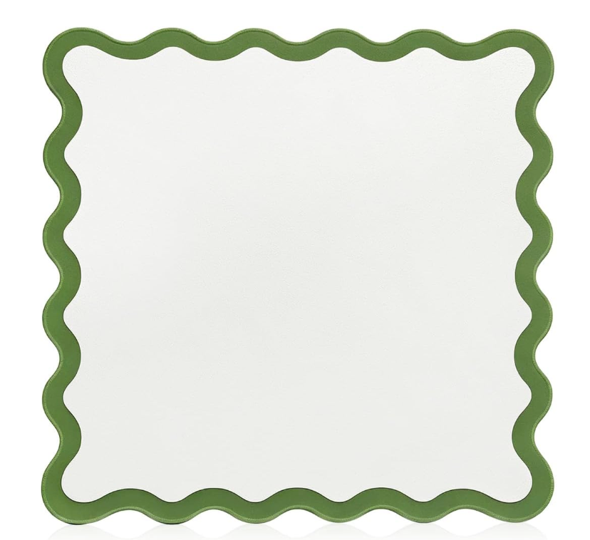 Green Scalloped Mahjong Mat