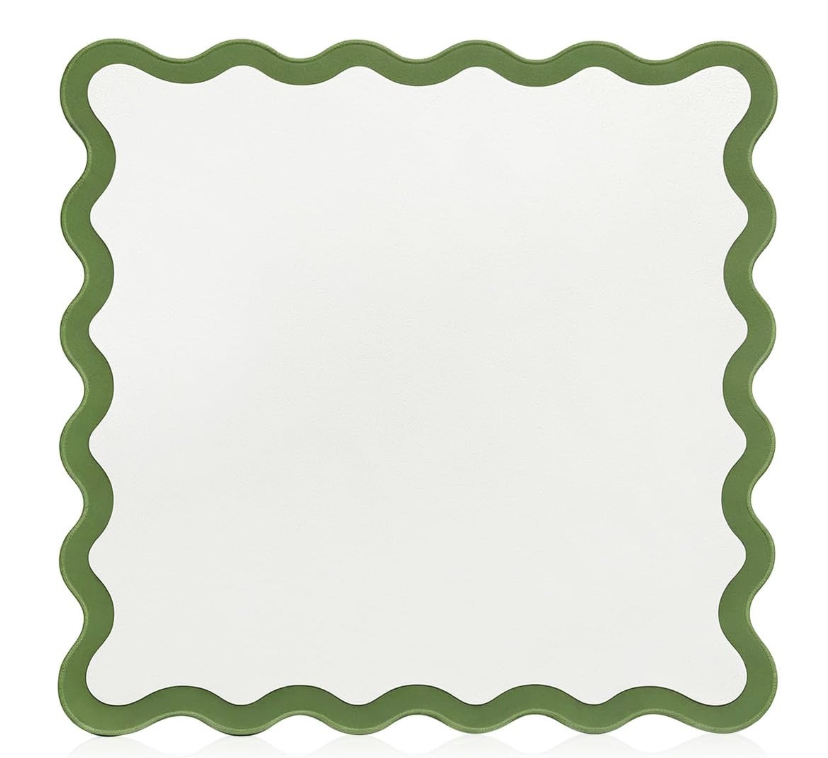 Green Scalloped Mahjong Mat