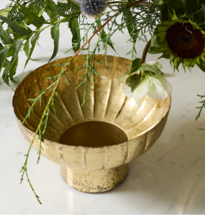 Golden Shine Footed Bowl