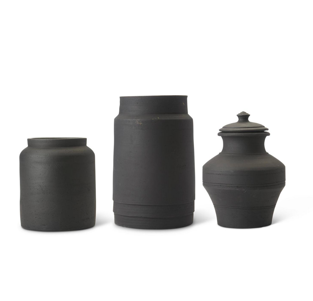 Black Terracotta Pot