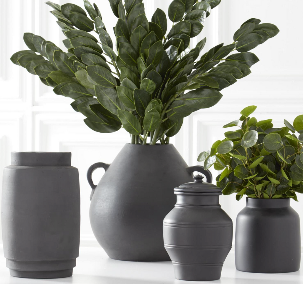 Black Terracotta Pot