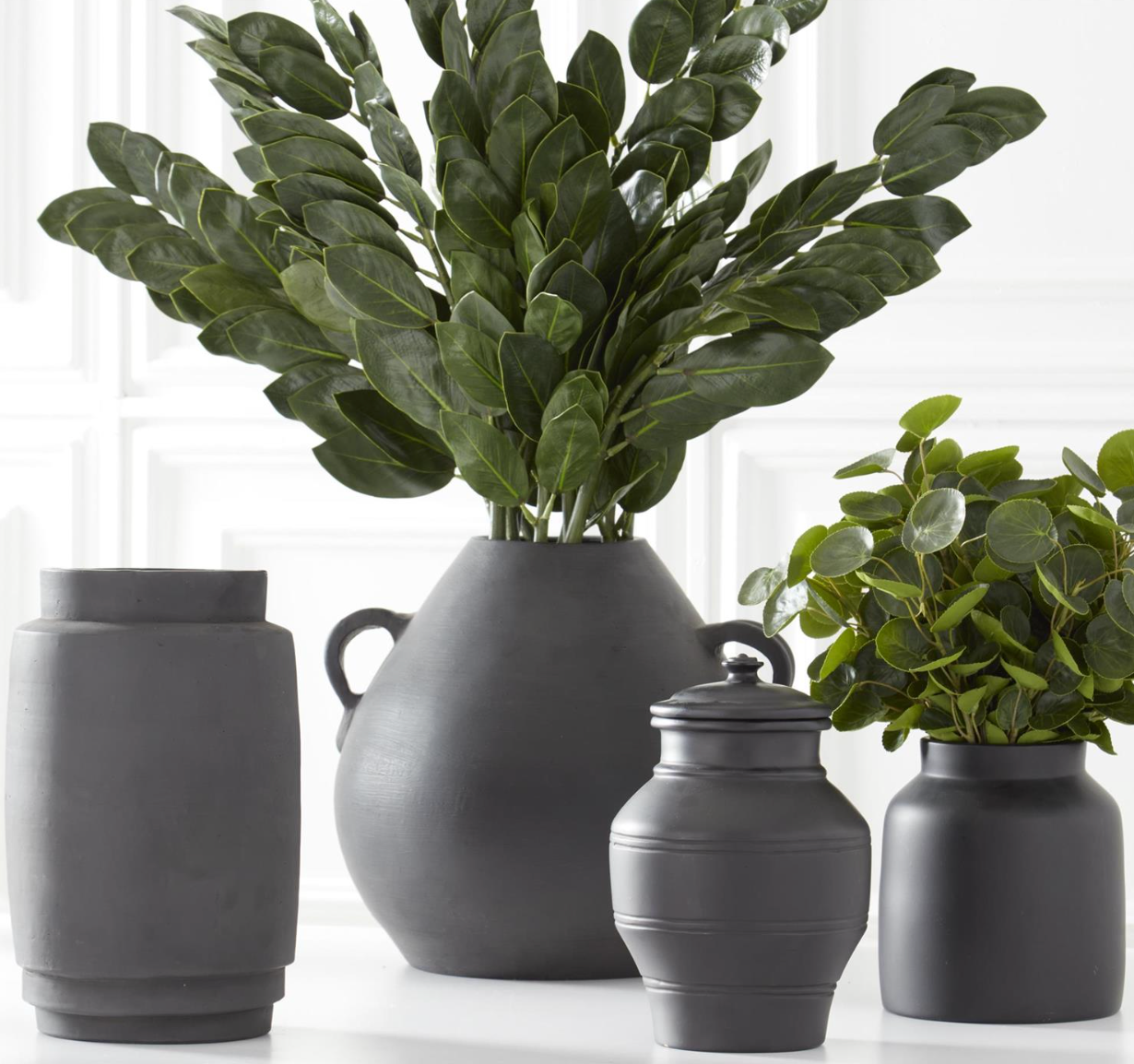 Black Terracotta Pot
