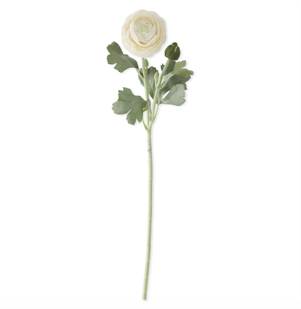 Real Touch Cream Bud & Bloom Ranunculus Stem