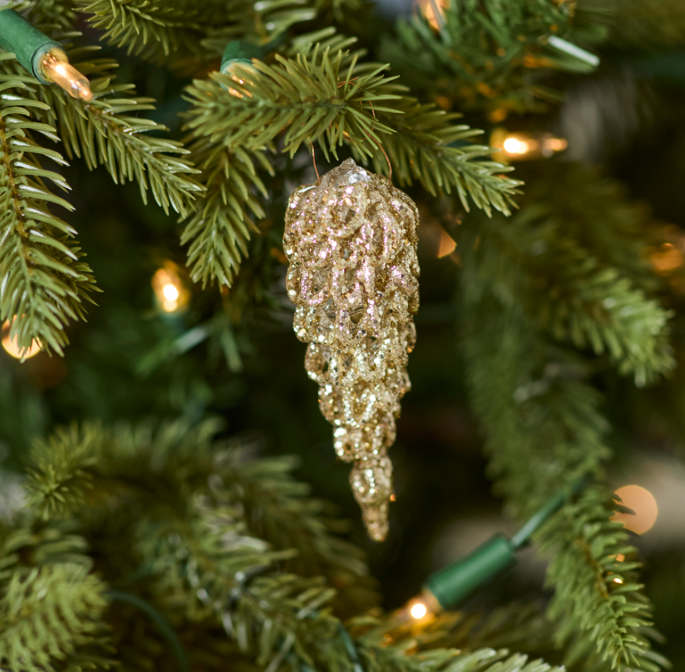 Twinkling Pinecone Ornament