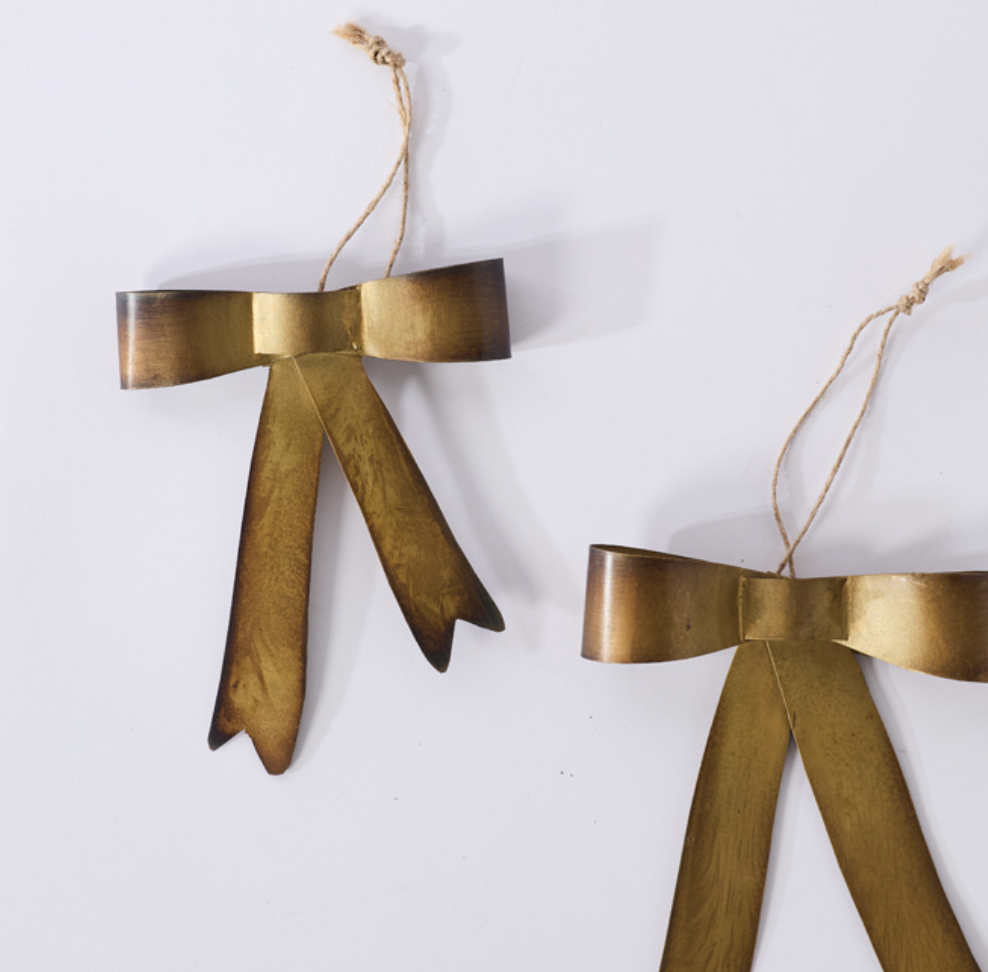 Brassy Bow Ornament