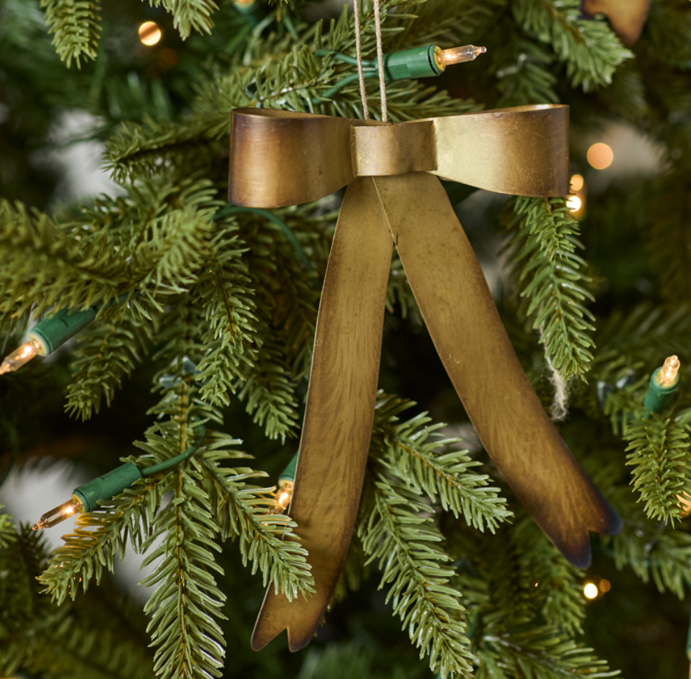 Brassy Bow Ornament