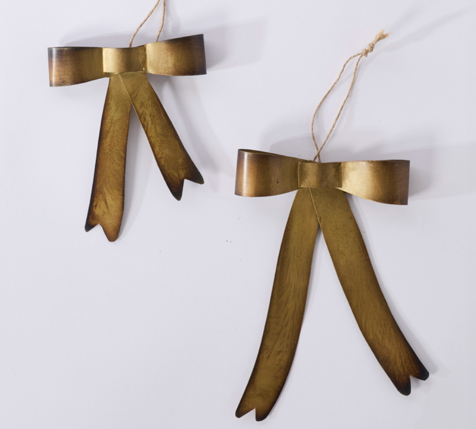 Brassy Bow Ornament