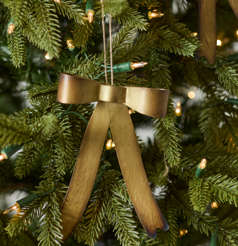 Brassy Bow Ornament