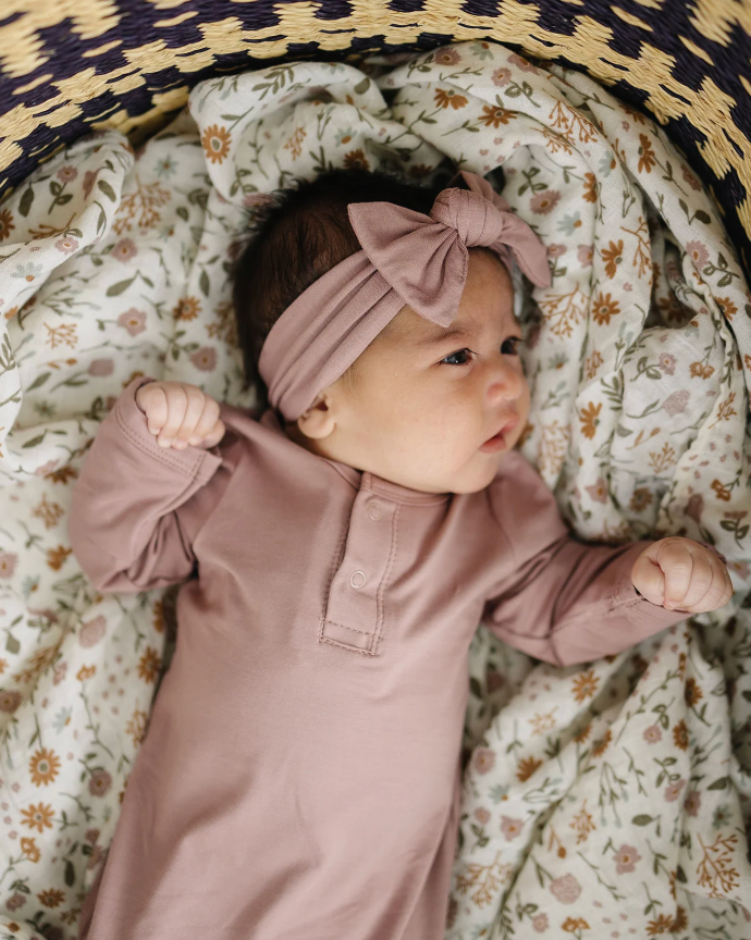 Dusty Rose Bamboo Head Wrap