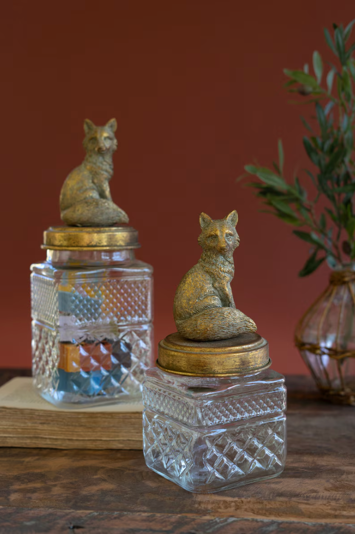 Fox Glass Canister