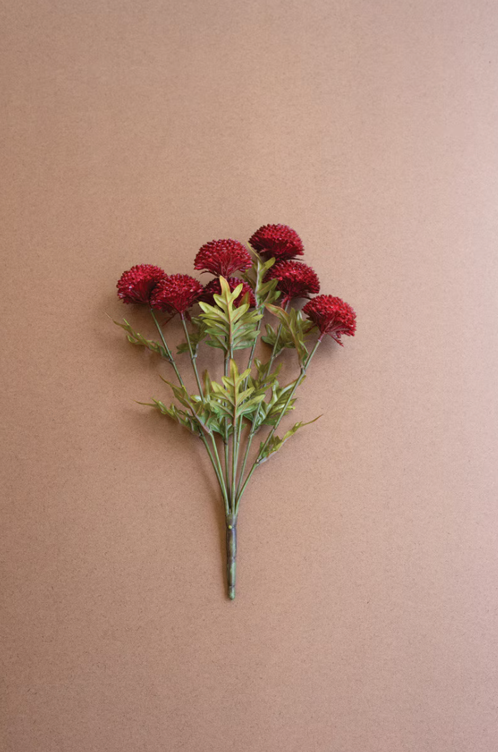 Red Bundle of Seven Artificial Dalhias